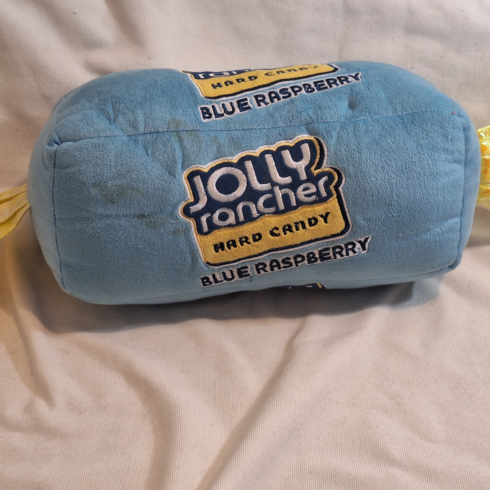Blue Raspberry Plush Candy Pillow 12 Inches